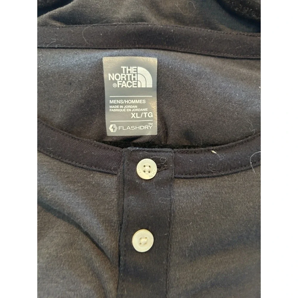 North Face Shirt Mens. XL Long Sleeve Henley Crew Buttons Pullover Y2K